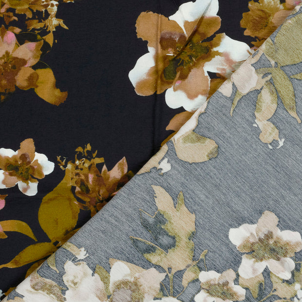 Viscose Nylon Crepe fabric Flowers printed 