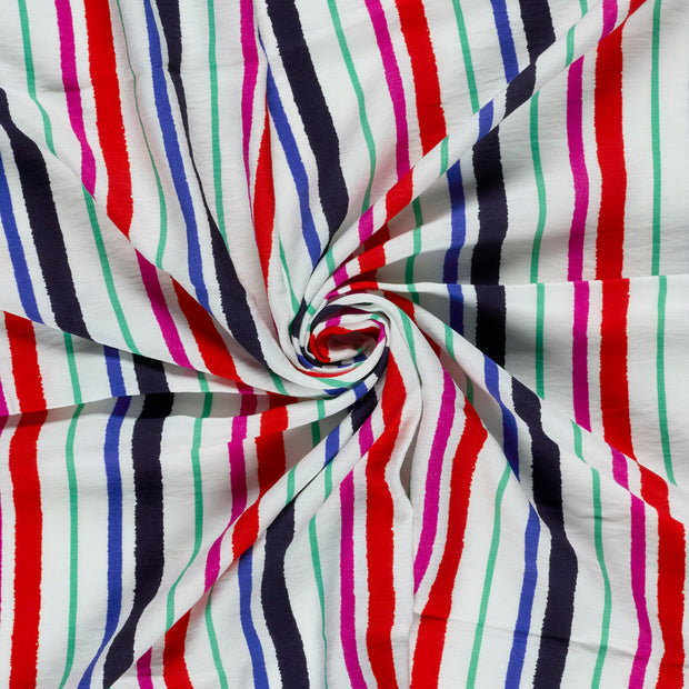 Viscose Nylon Crepe fabric Red printed 