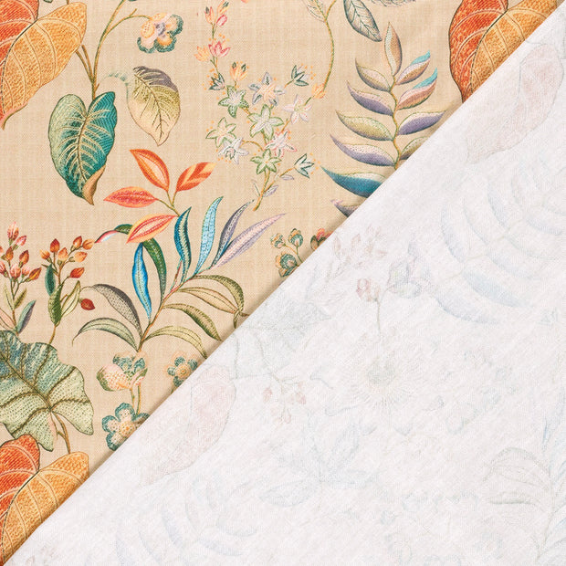 Panama fabric Flowers digital printed 