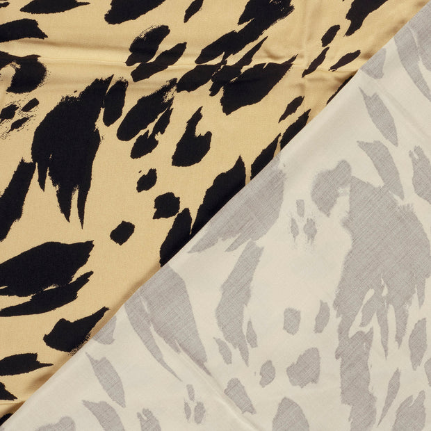 Viscose Satin fabric Abstract printed 