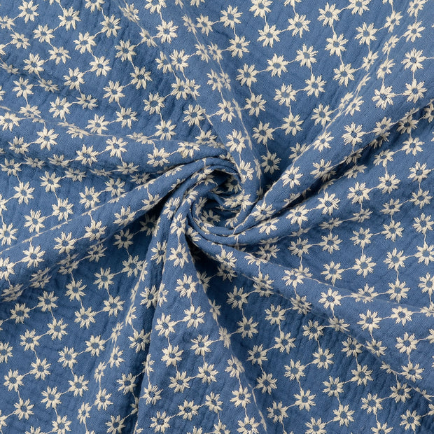double gaze tissu Indigo 
