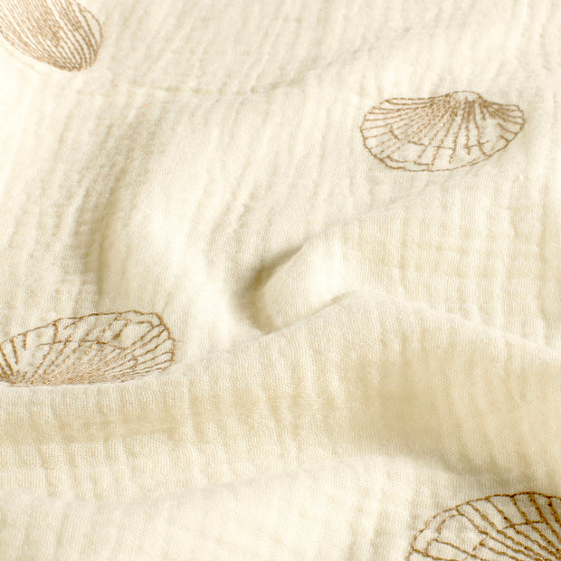 Double gaze tissu coquilles 