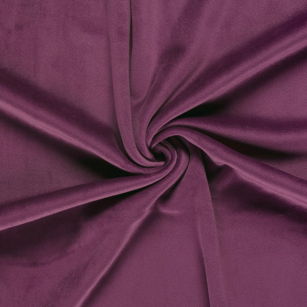 Velvet fabric Aubergine brushed 