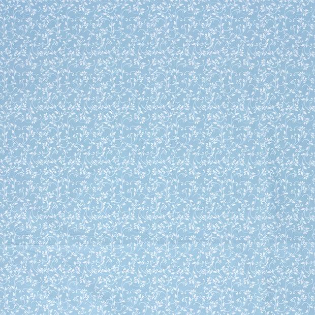 Popeline de Coton tissu Bleu bébé mat 
