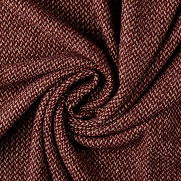 Chiffon en laine tissu Bordeaux 