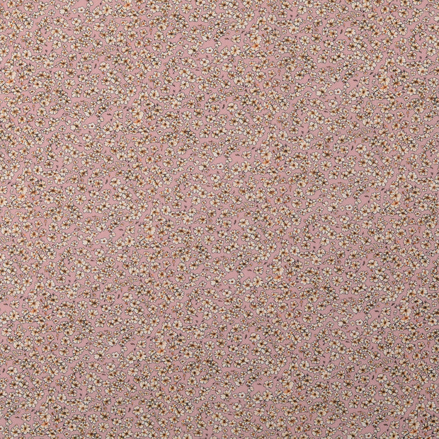 Voile fabric Flowers Old Pink
