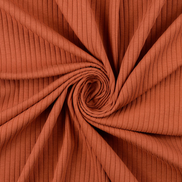 Rib Jersey fabric Brique 