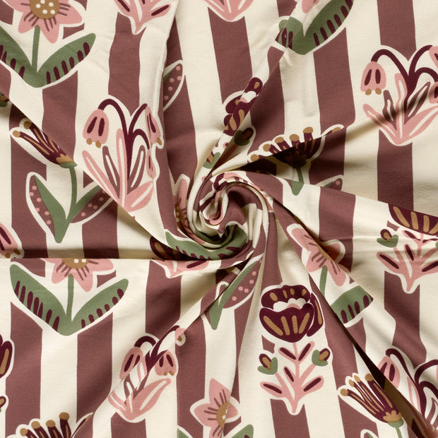 French Terry fabric Beige digital printed 