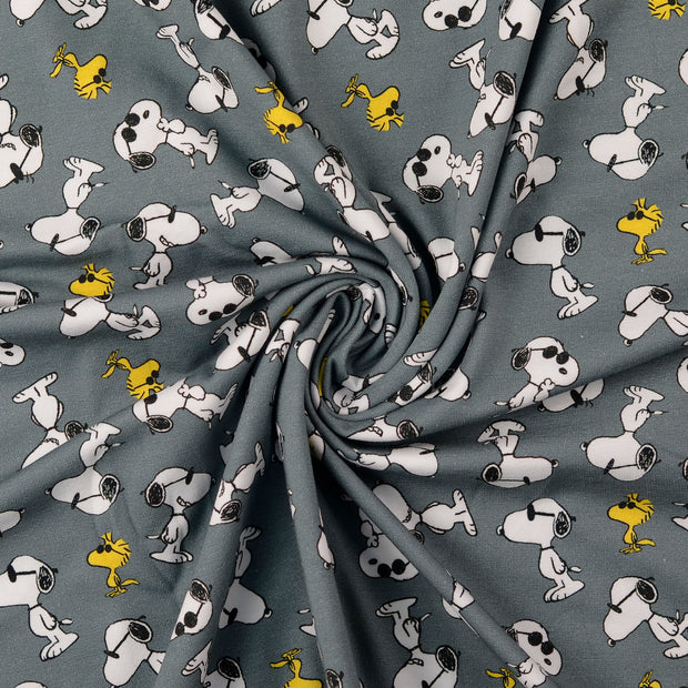 Jersey de Coton tissu gris 