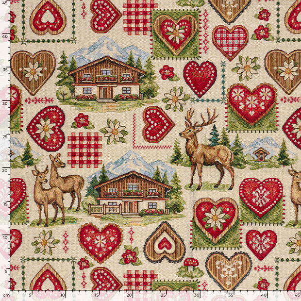 Gobelin tissu Montagnes Beige
