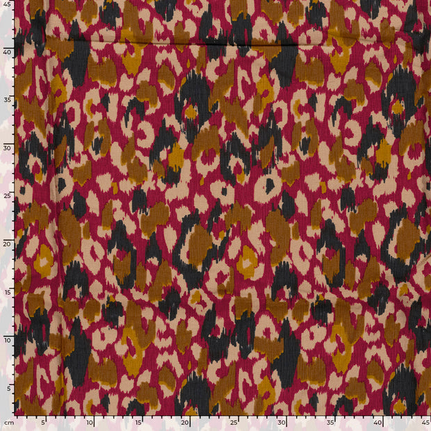 Viscose Nylon Ottoman fabric Abstract Bordeaux