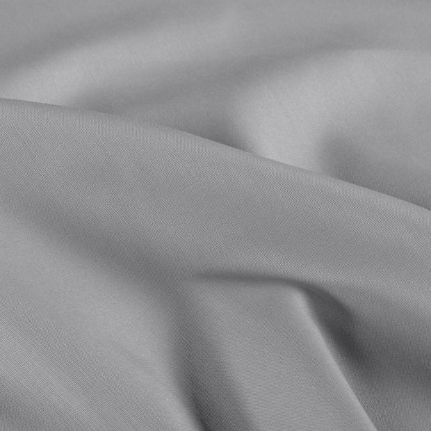 Cotton Poplin GOTS organic fabric Unicolour Grey