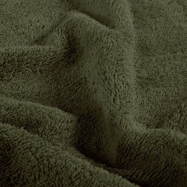 Frotté tissu Unicolore Vert kaki