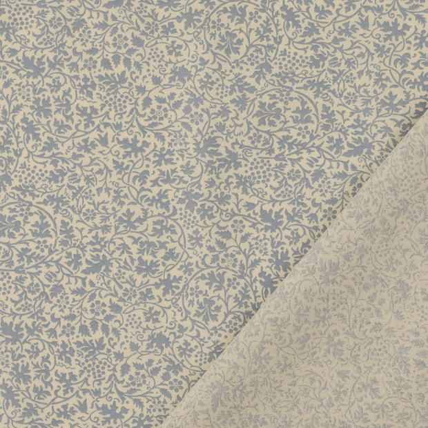 Cotton Poplin fabric Baby Blue printed 