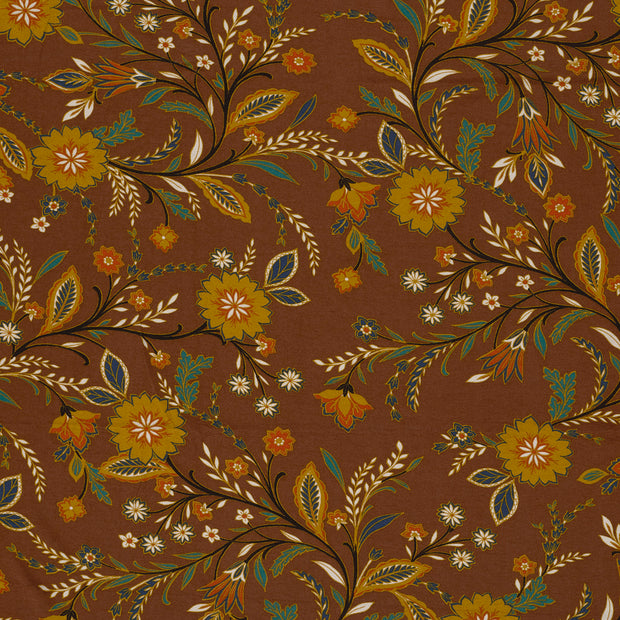Viscose Vortex Jersey fabric Brown matte 