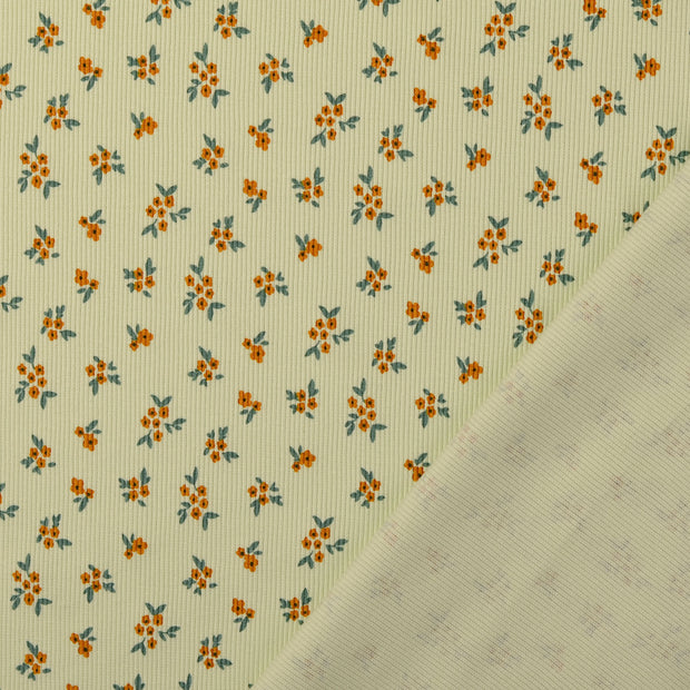 Rib Jersey fabric Yellow 