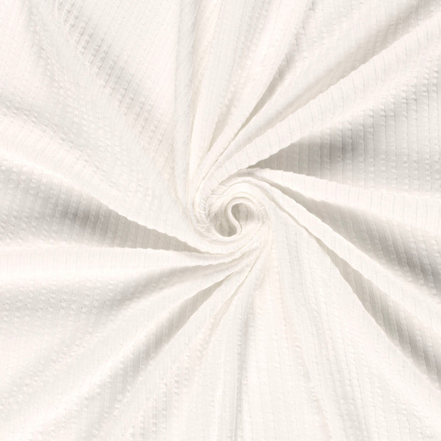 Rib Jacquard fabric Off White 