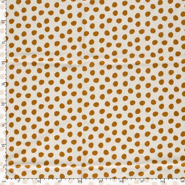  tissu pois Camel