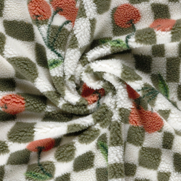 Sherpa Fleece tissu Blanc cassé imprimé 