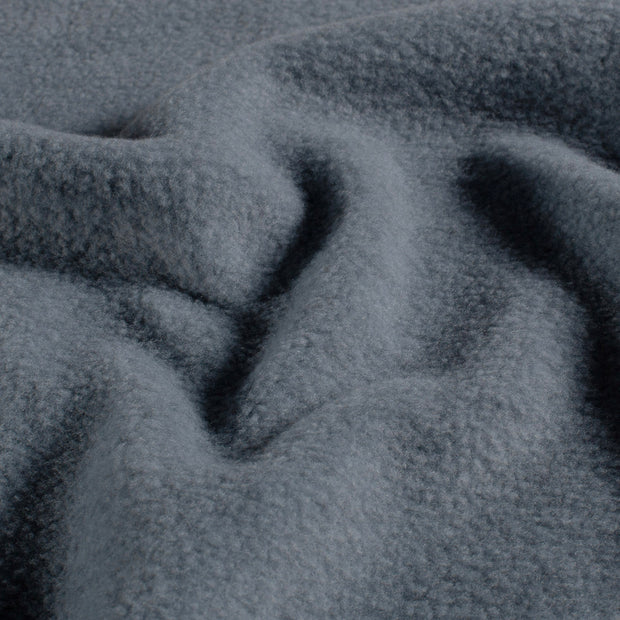 Fleece fabrik Melange Stahlblau