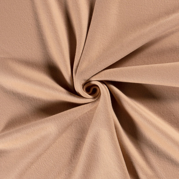 Cotton Fleece fabric Nutmeg brushed 