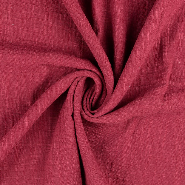 double gaze tissu bordeaux 