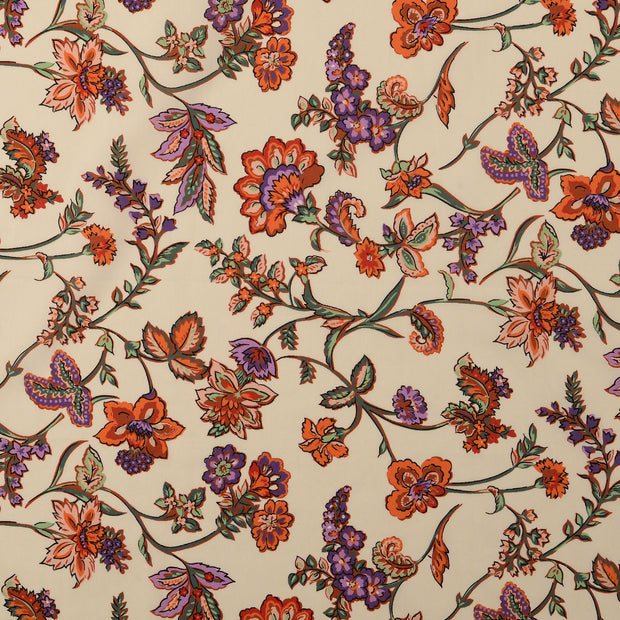 Popeline de Coton tissu paisley Multicolore