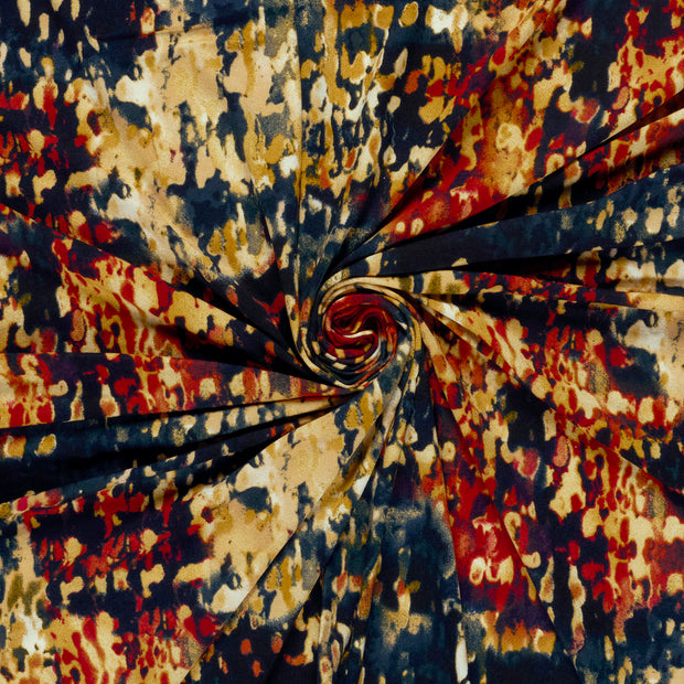 Viscose Vortex Jersey fabric Red printed 