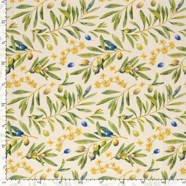 Panama tissu fruits Beige