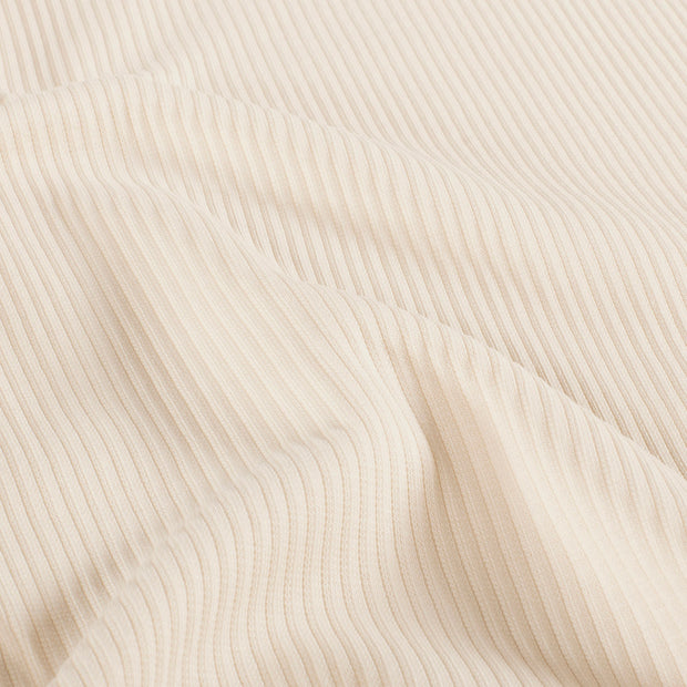 Rib Jersey tissu Unicolore Ivory