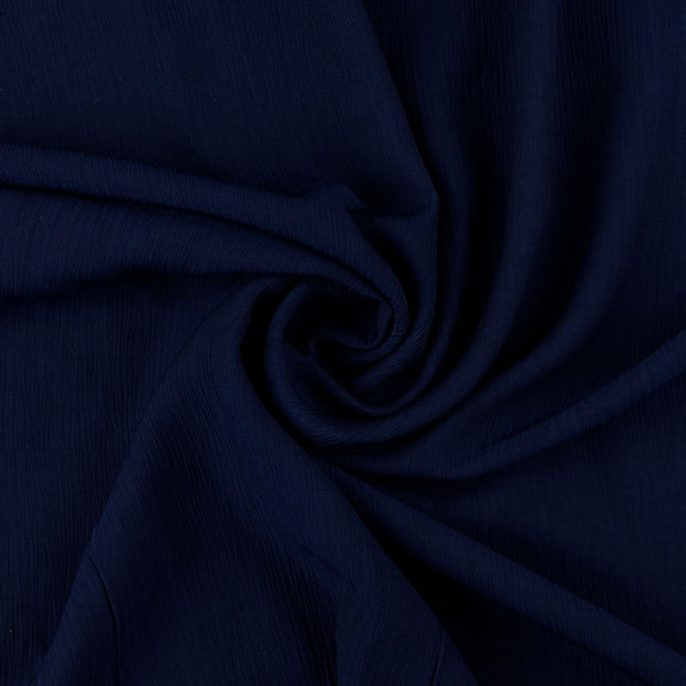 Popeline de Viscose tissu Bleu Marine 