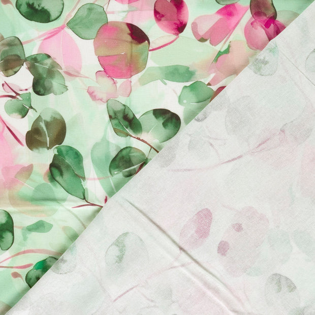  fabric Leaves digital printed 
