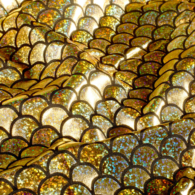Lamé fabrik Gold zweifarbig 