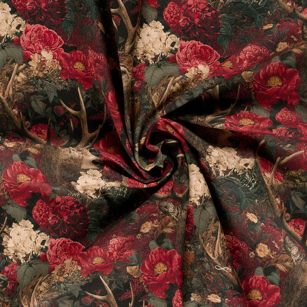 Panama tissu Rouge Bordeaux imprimé numérique 