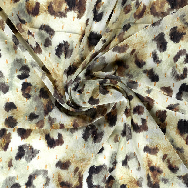 Chiffon tissu Marron imprimé numérique 