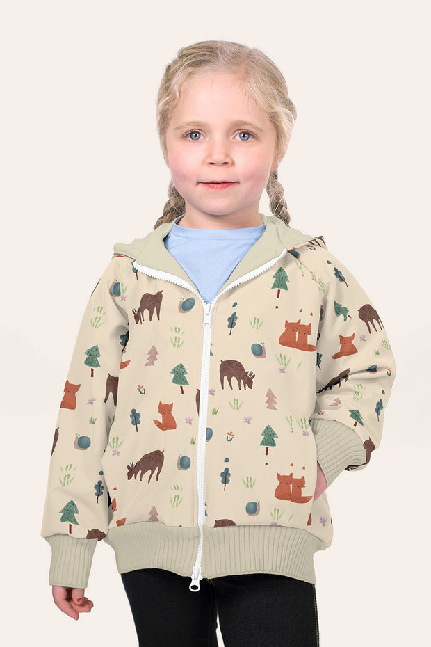 Softshell fabric Animals Beige