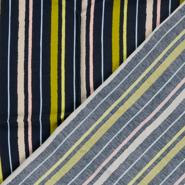 Viscose Nylon Crepe fabric Stripes printed 