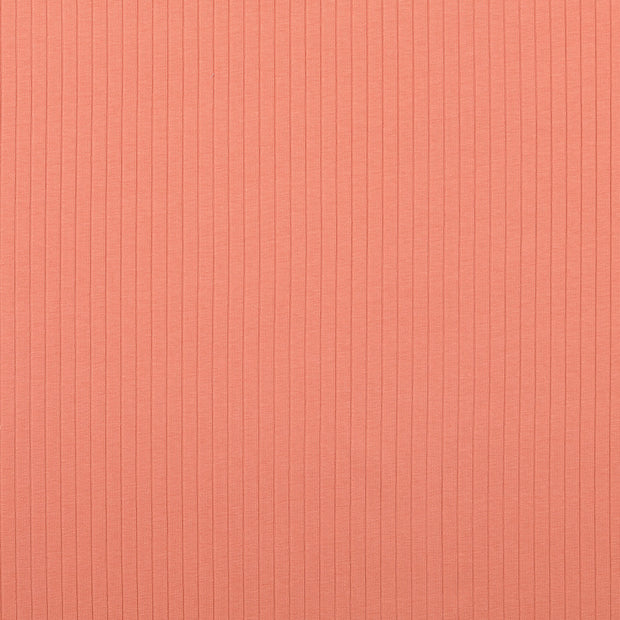Rib Jersey tissu Unicolore saumon