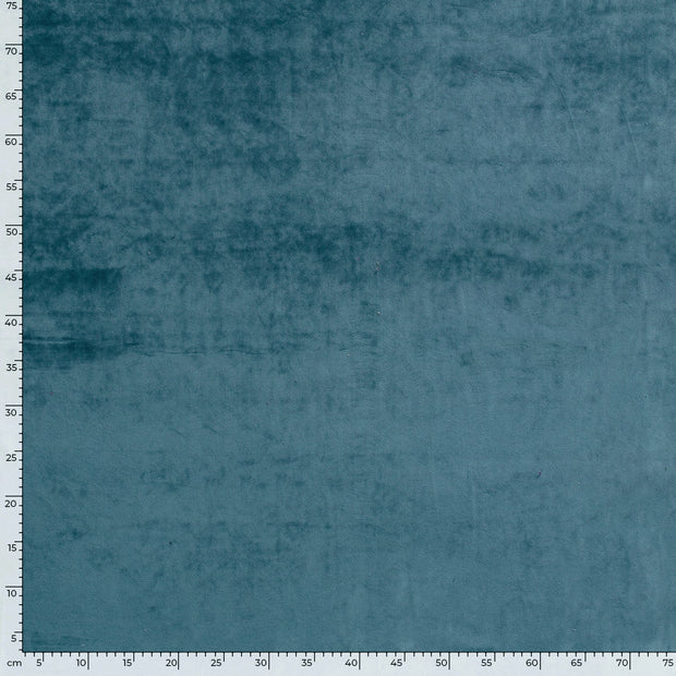Velvet fabric Unicolour Petrol