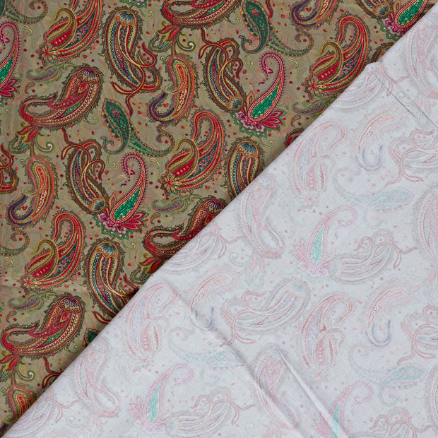 Cotton Poplin fabric Paisley 