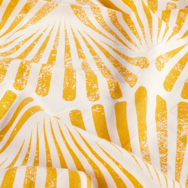 Bambou Poplin tissu coquilles Jaune