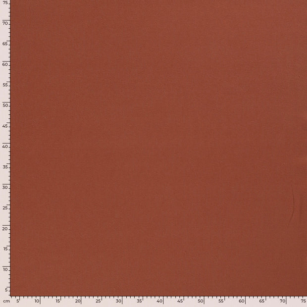 Rib Jersey tissu Unicolore Bois Rouge
