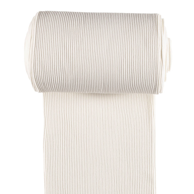 Bord Cote 3x3 rib tissu Blanc cassé mat 