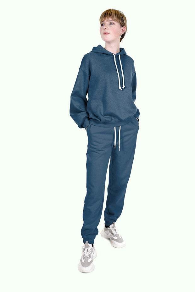 Jogging fabric Unicolour Peacock Blue